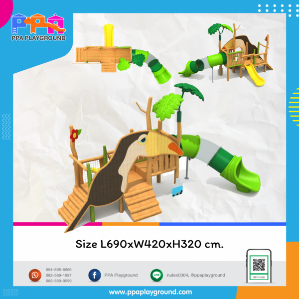 เครื่องเล่นสนามไม้ 0