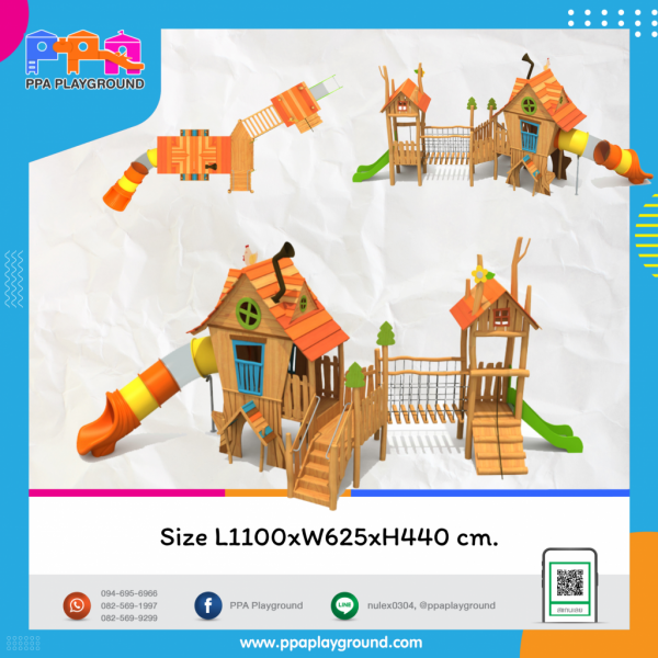 เครื่องเล่นสนามไม้ 0